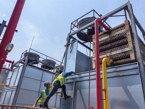 改善河南冷卻塔的布水情況以提高換熱效率